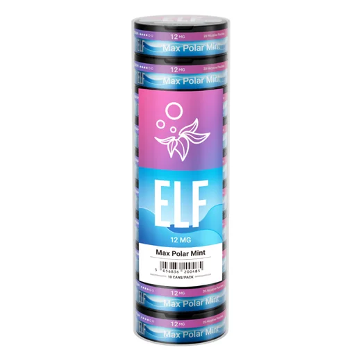 ELF Max Polar Mint 12 mg ten-can pack